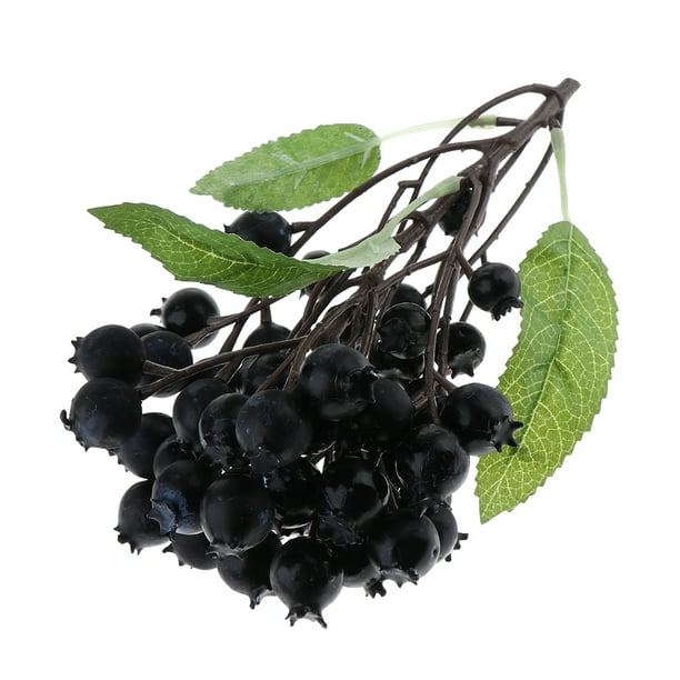 FLAMEER 2X Plastic Artificial FlowersBerries Blueberry Fruit Fake Silk Flowers FLAMEER 2X Plastic Artificial FlowersBerries Blueberry Fruit Fake Silk Flowers